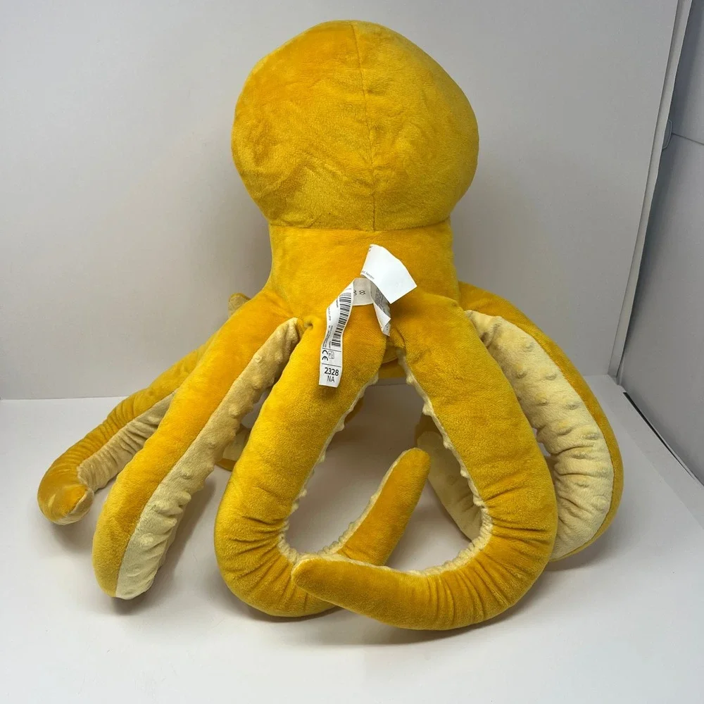 IKEA BLAVINGAD Octopus Plush‎ 20 Inch Yellow Stuffed Animal Soft Stuffed Toy